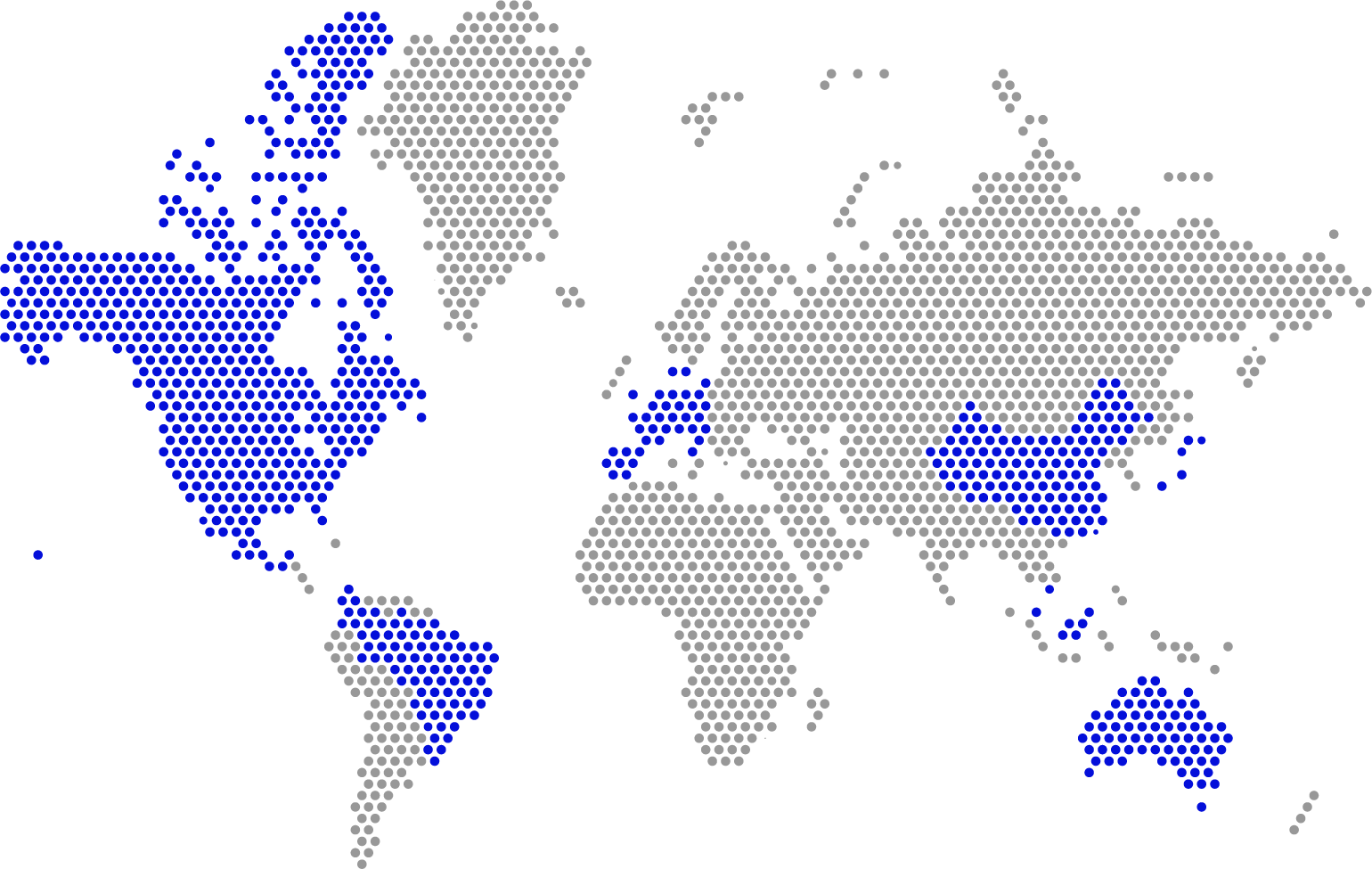 World map showing our global offices